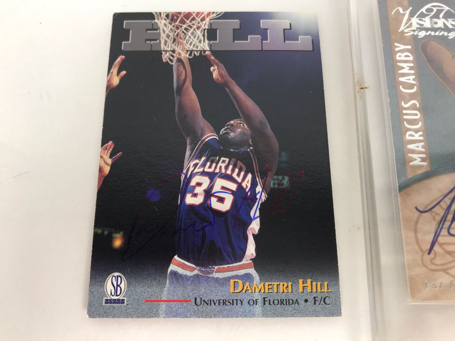 Signed Basketball Cards: Marcus Camby, Dametri Hill And Jacque Vaughn [Photo 5]