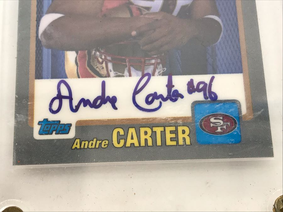 Signed Football Cards: James Newson, Michael Clayton And Andre Carter [Photo 3]