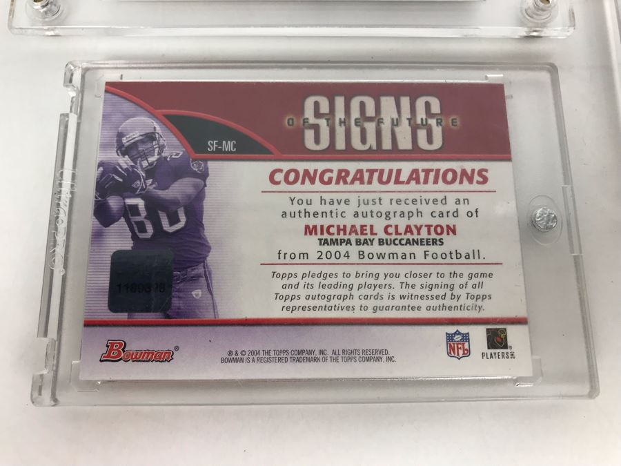 Signed Football Cards: James Newson, Michael Clayton And Andre Carter [Photo 10]