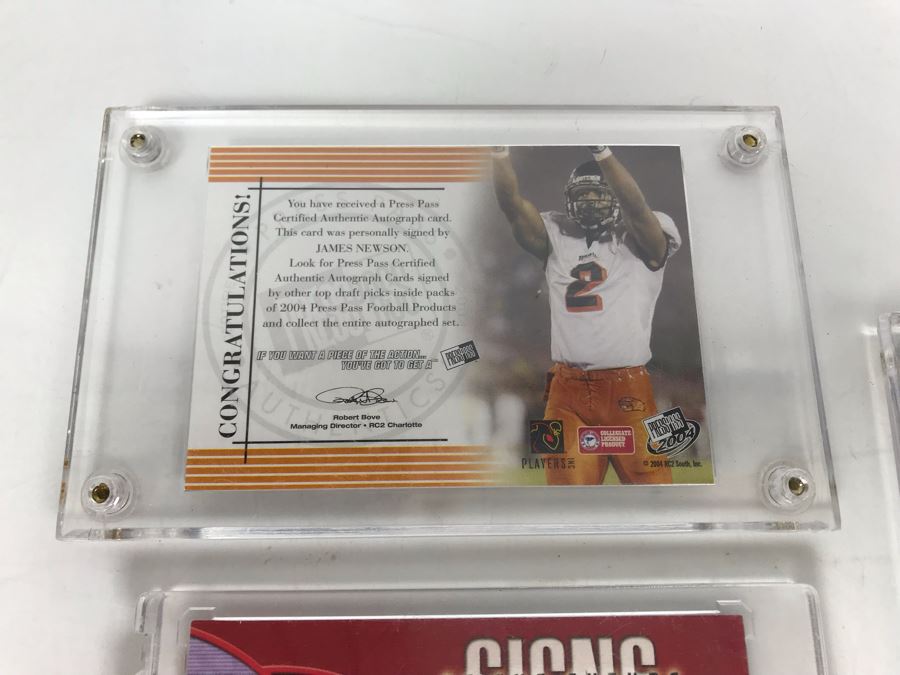 Signed Football Cards: James Newson, Michael Clayton And Andre Carter [Photo 11]