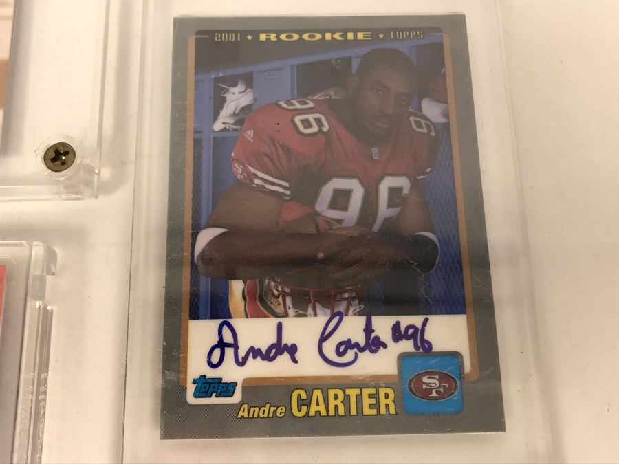 Signed Football Cards: James Newson, Michael Clayton And Andre Carter [Photo 2]
