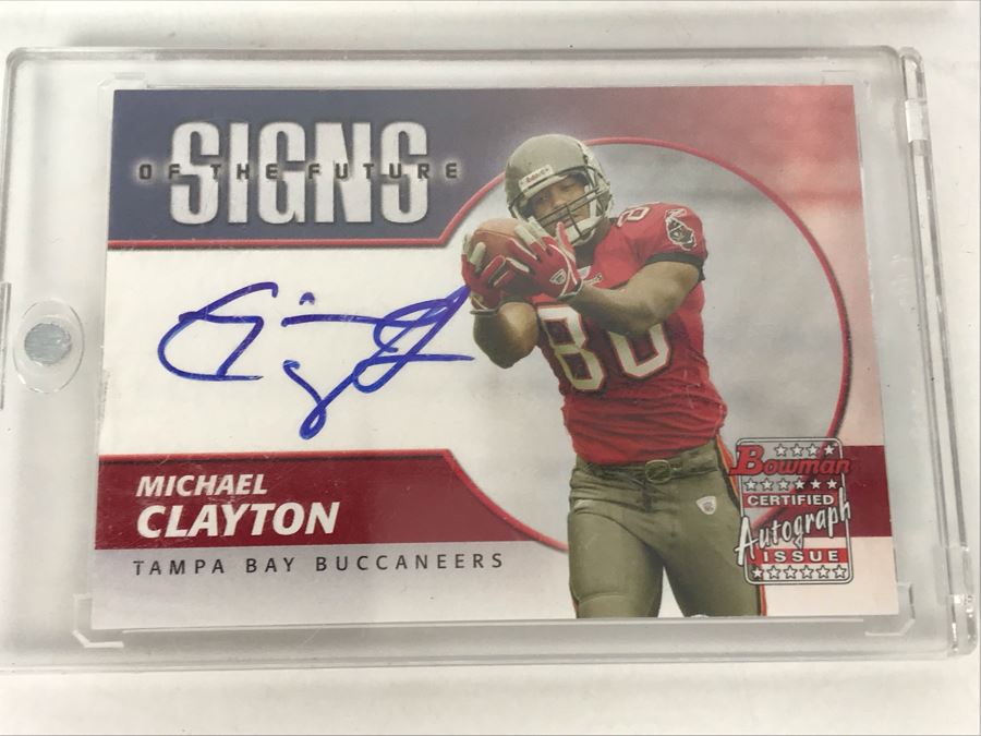 Signed Football Cards: James Newson, Michael Clayton And Andre Carter [Photo 4]