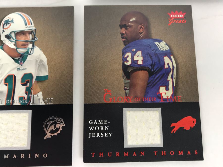 Game Worn Jersey Football Cards: Dan Marino, Joe Montana, Emmitt Smith and Thurman Thomas [Photo 5]