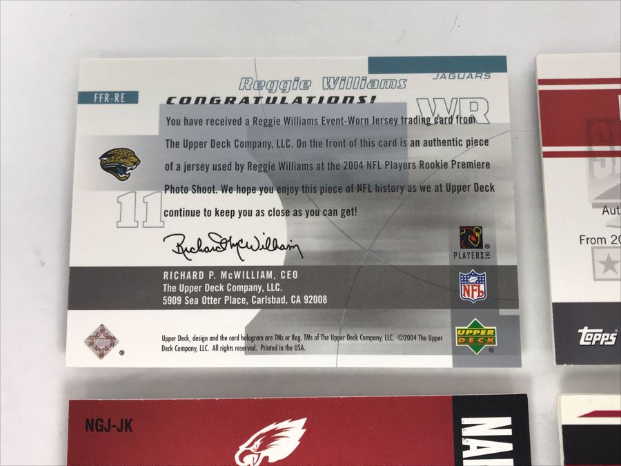 Game Worn Jersey Football Cards: Darren Sproles, Reggie Williams, Jevon Kearse And Josh McCown [Photo 8]