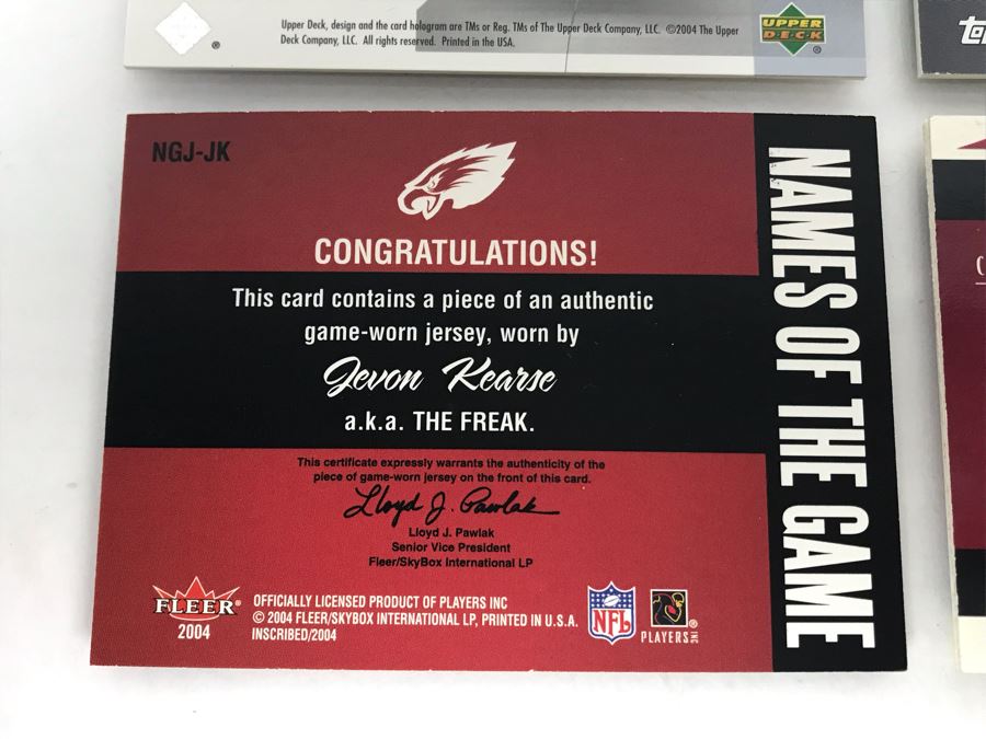 Game Worn Jersey Football Cards: Darren Sproles, Reggie Williams, Jevon Kearse And Josh McCown [Photo 9]