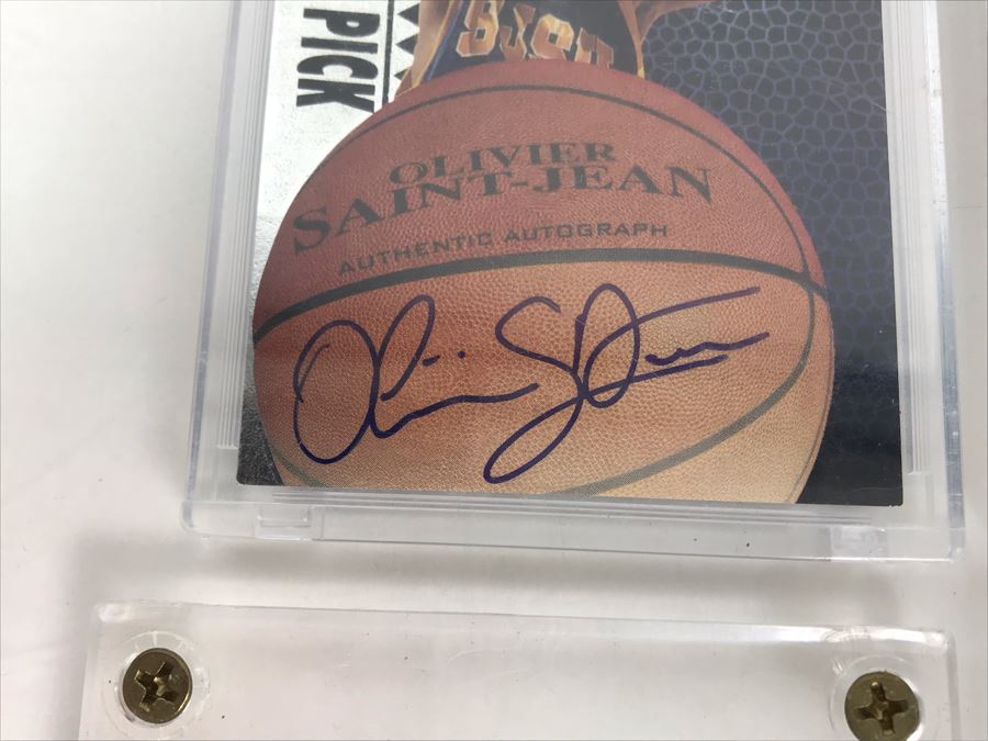 (4) Signed Basketball Cards: Olivier Sanit-Jean, Lorezen Wright, Cherokee Parks And Andrew DeClercq [Photo 7]