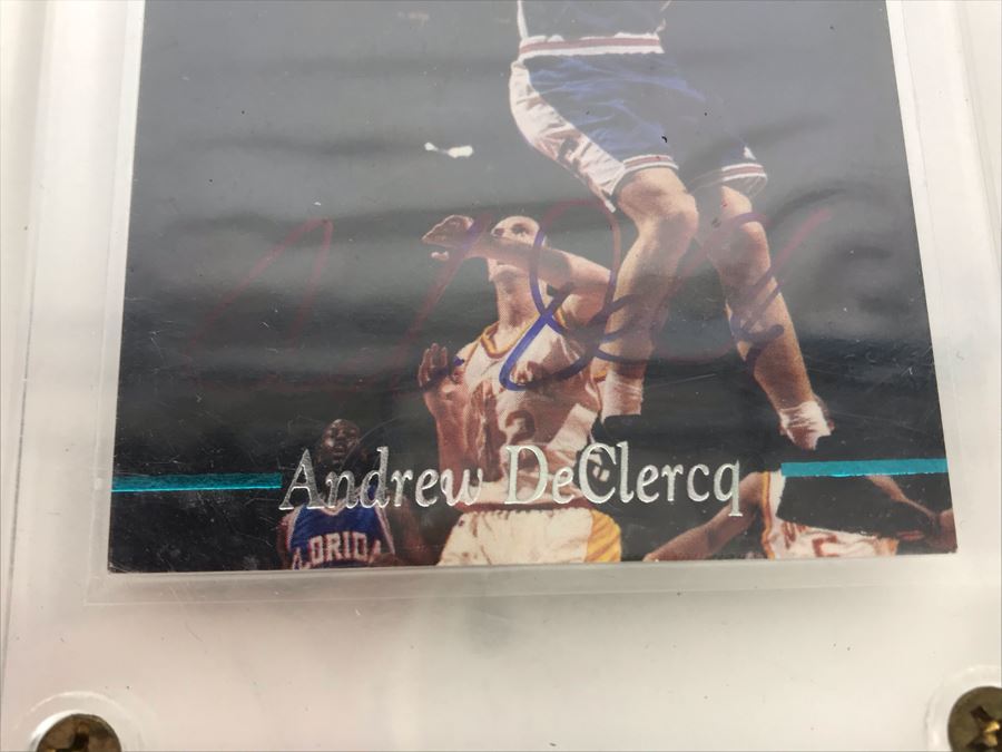 (4) Signed Basketball Cards: Olivier Sanit-Jean, Lorezen Wright, Cherokee Parks And Andrew DeClercq [Photo 5]