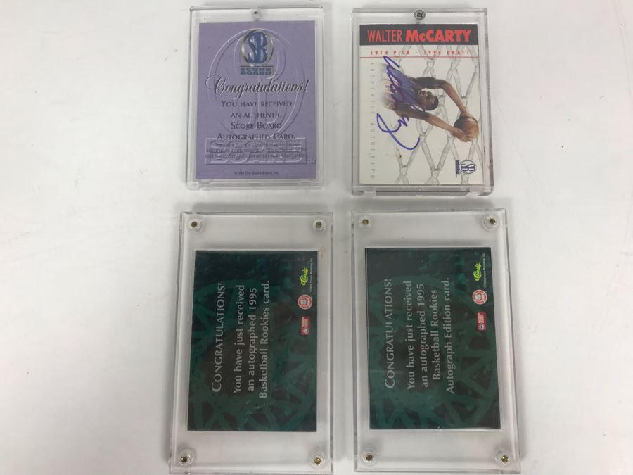 (4) Signed Basketball Cards: Olivier Sanit-Jean, Lorezen Wright, Cherokee Parks And Andrew DeClercq [Photo 10]