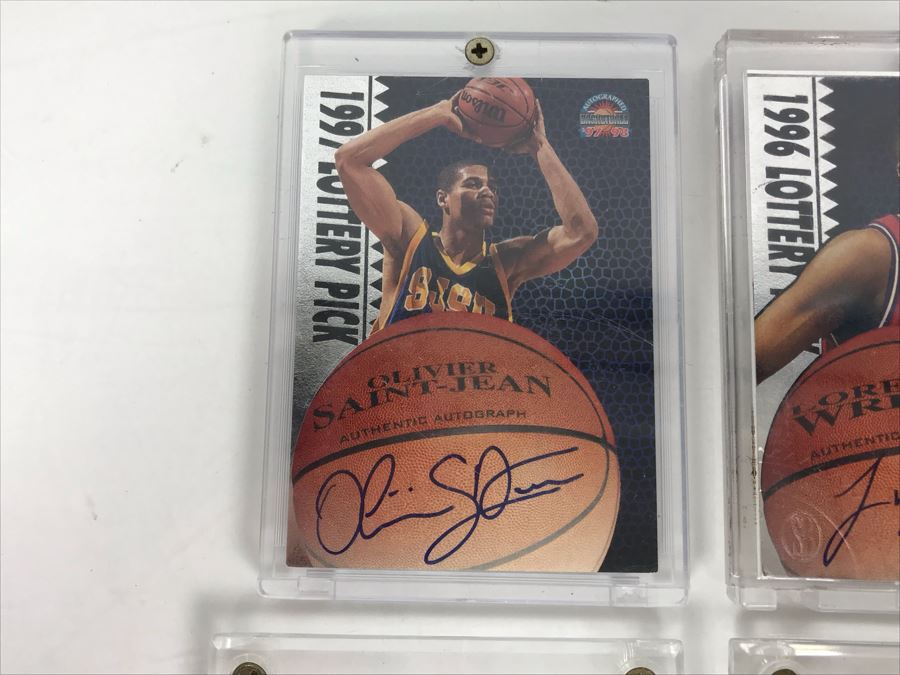 (4) Signed Basketball Cards: Olivier Sanit-Jean, Lorezen Wright, Cherokee Parks And Andrew DeClercq [Photo 6]