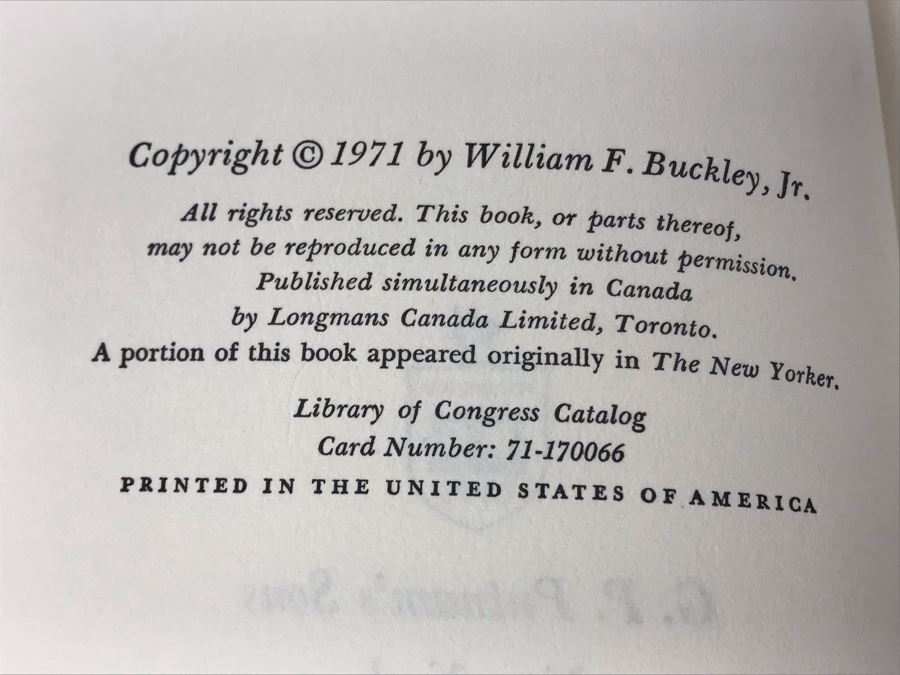 (2) SIGNED Political Books: William F. Buckley, Jr. Cruising Speed And Newt Gingrich To Renew America [Photo 5]