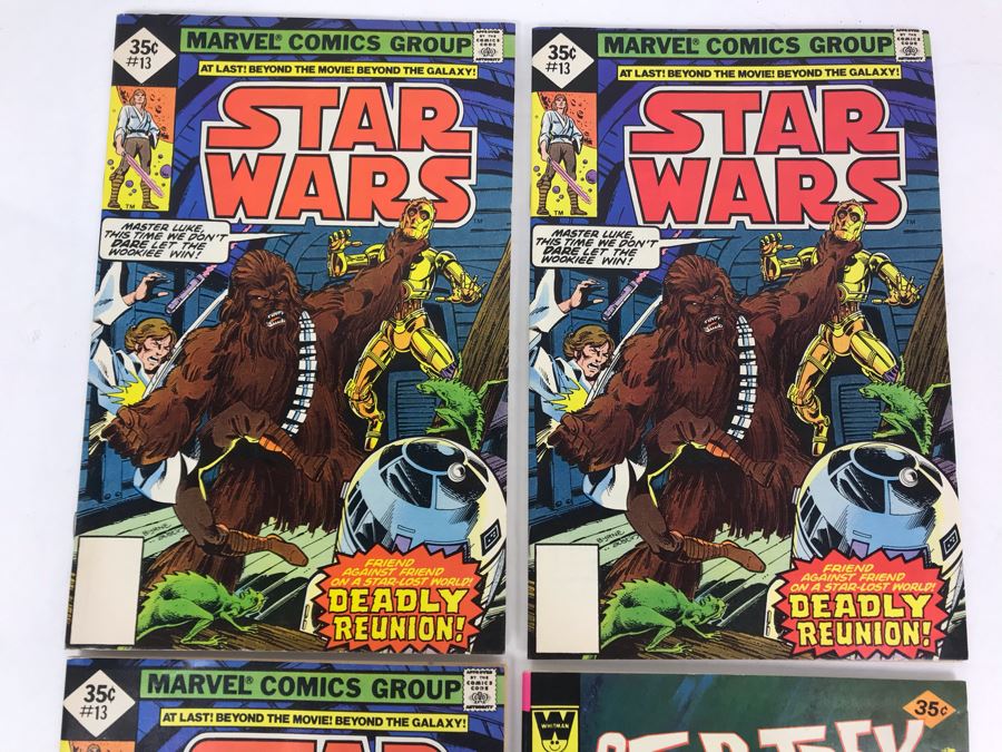 (3) Marvel STAR WARS Comic Books Issue #13 And (1) STAR TREK Whitman Comic Book [Photo 2]