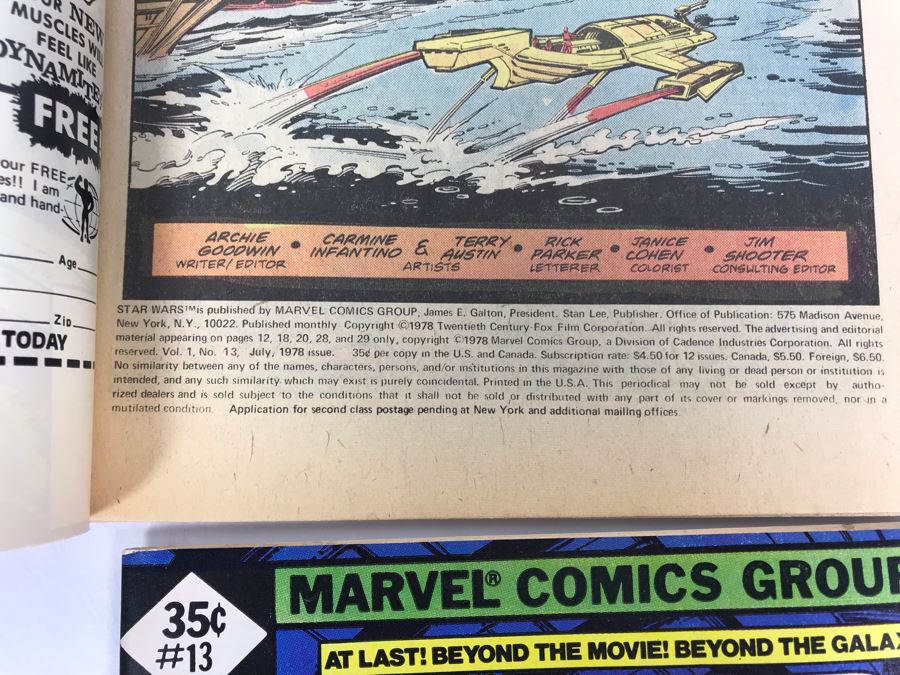 (3) Marvel STAR WARS Comic Books Issue #13 And (1) STAR TREK Whitman Comic Book [Photo 6]