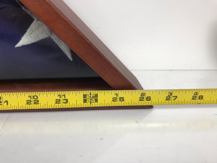Folded American Flag With Embroidered Stars In Presentation Box 26' X 13' [Photo 6]