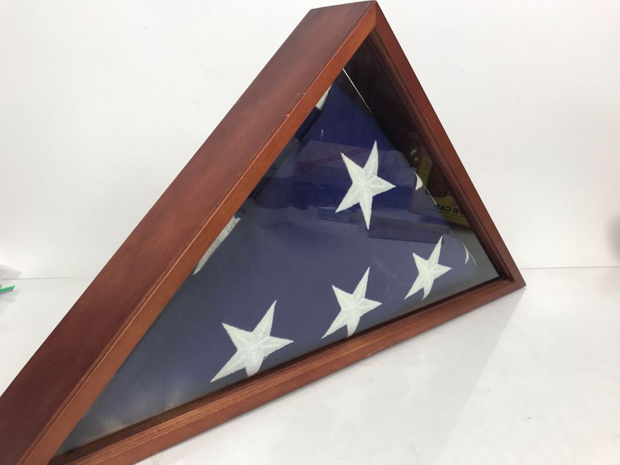 Folded American Flag With Embroidered Stars In Presentation Box 26' X 13' [Photo 5]