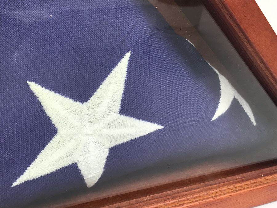 Folded American Flag With Embroidered Stars In Presentation Box 26' X 13' [Photo 4]
