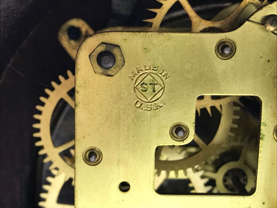 Antique Seth Thomas Wooden Mantle Mechanical Clock With Key Working Smooth Movement [Photo 17]