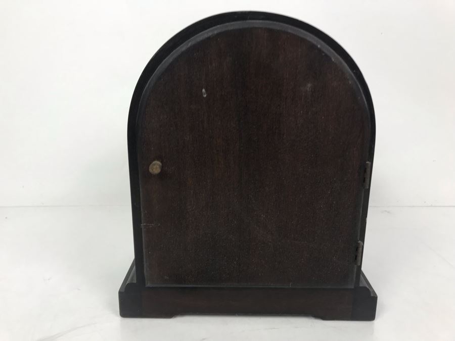 Antique Seth Thomas Wooden Mantle Mechanical Clock With Key Working Smooth Movement [Photo 9]