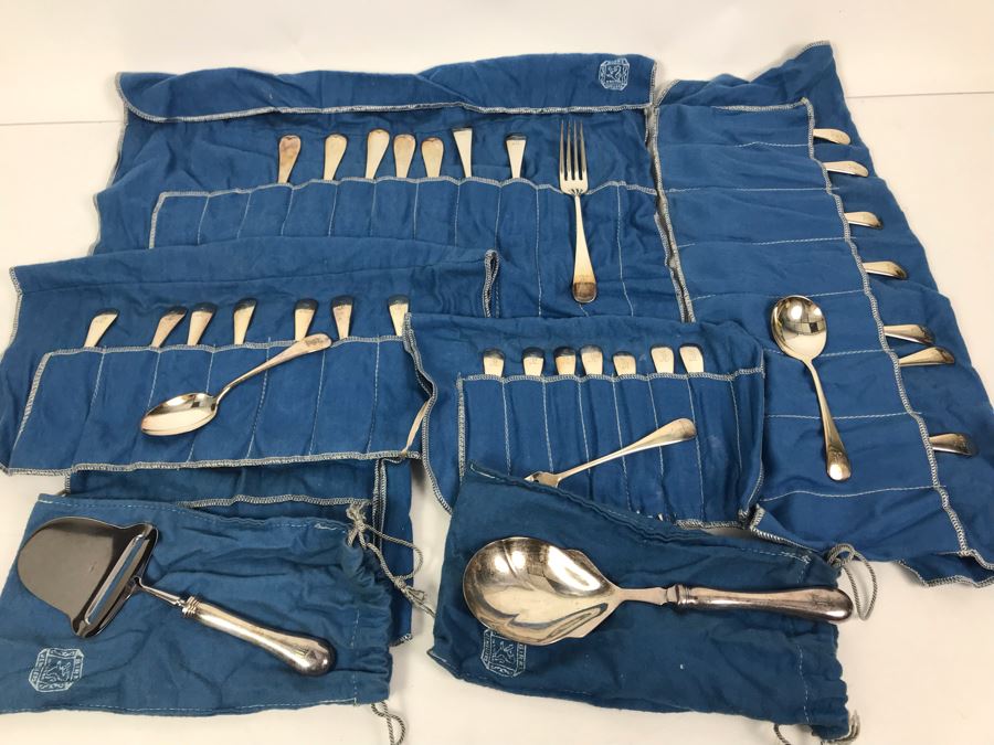 Birks Regency Silverplate Flatware Service For Apx 8 With Storage Cloth Holders [Photo 2]