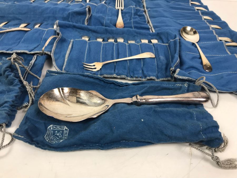 Birks Regency Silverplate Flatware Service For Apx 8 With Storage Cloth Holders [Photo 8]