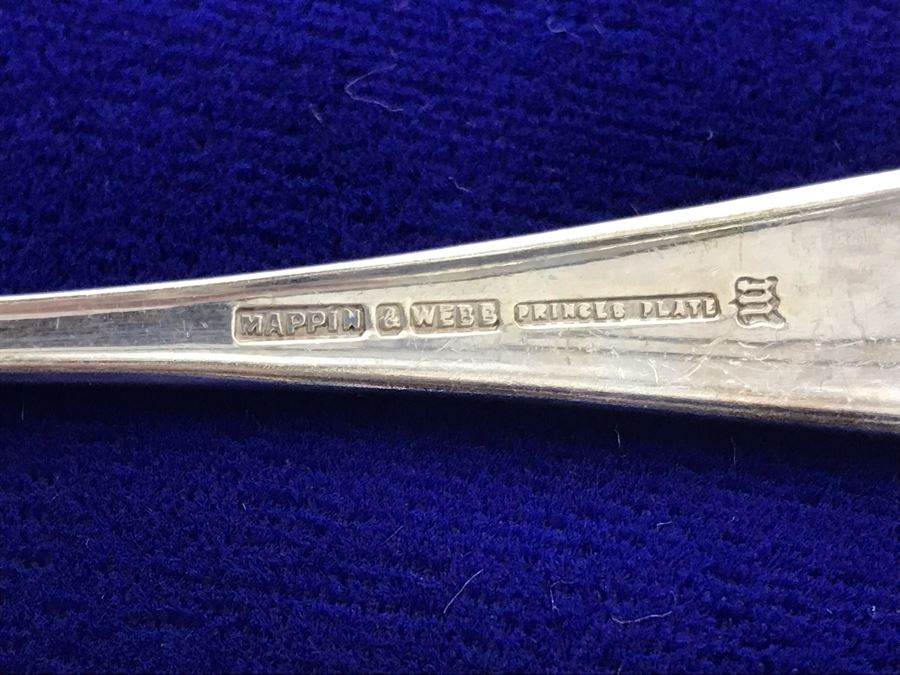 (12) Vintage Mappin & Webb Silverplate Desert Forks And (2) Souvenir Spoons [Photo 9]