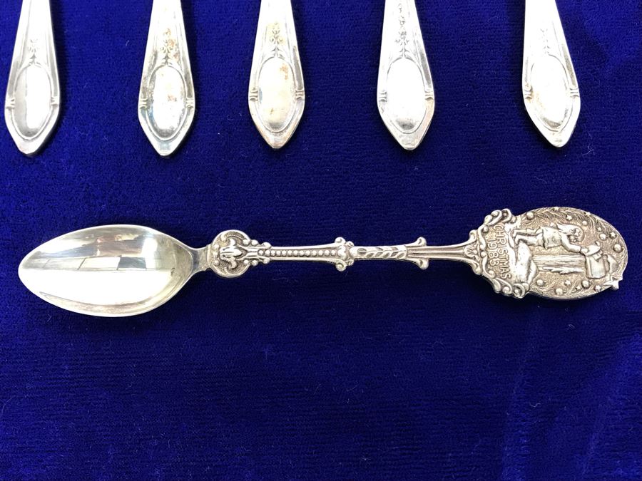 (12) Vintage Mappin & Webb Silverplate Desert Forks And (2) Souvenir Spoons [Photo 6]