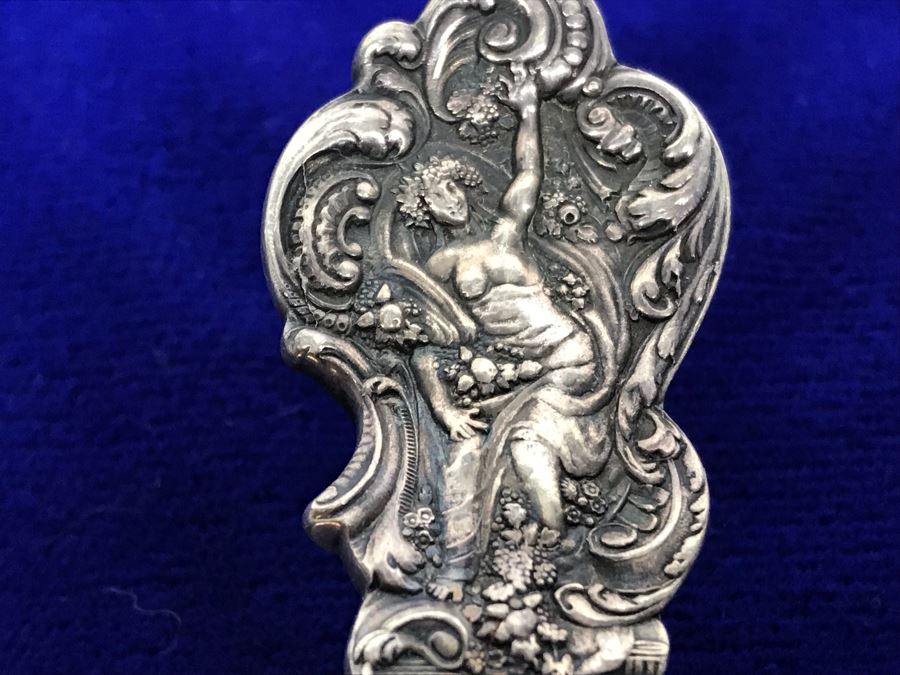 (2) Antique GORHAM Sterling Silver Serving Pieces With Ornate Design 161.6g [Photo 5]