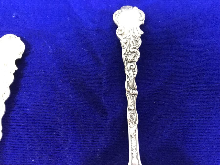 (2) Antique GORHAM Sterling Silver Serving Pieces With Ornate Design 161.6g [Photo 13]
