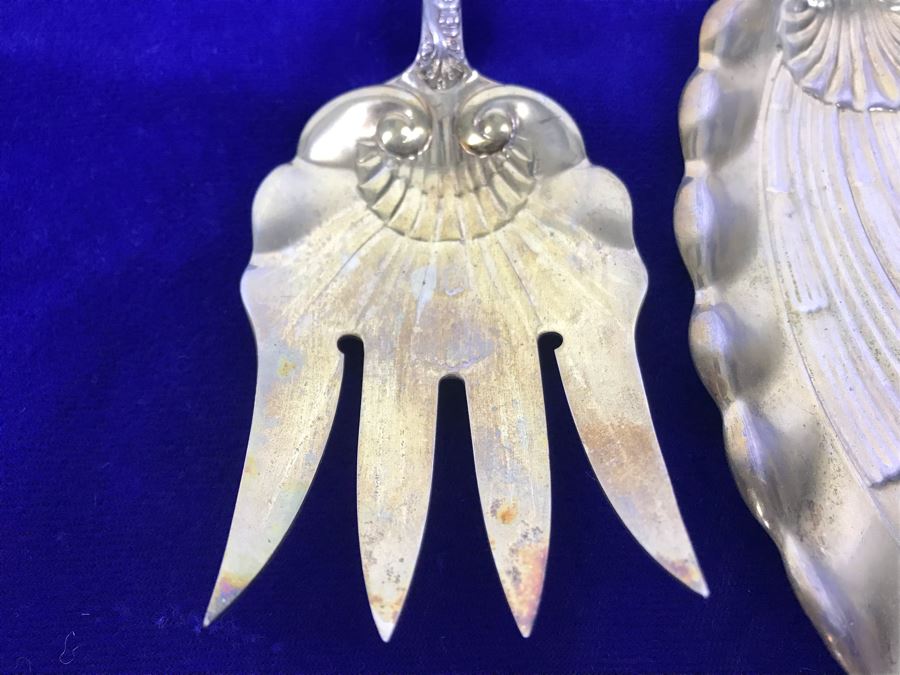 (2) Antique GORHAM Sterling Silver Serving Pieces With Ornate Design 161.6g [Photo 8]