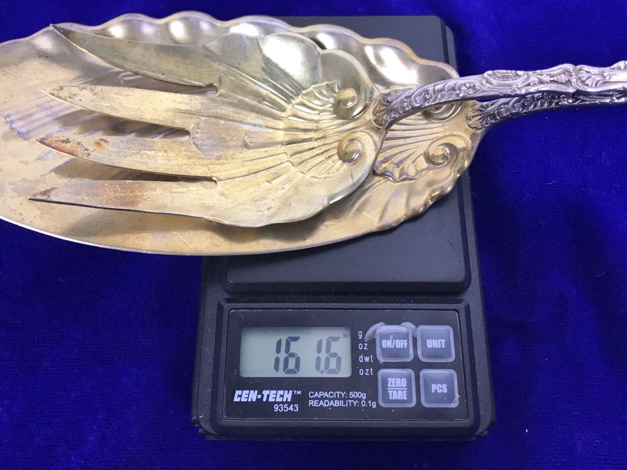 (2) Antique GORHAM Sterling Silver Serving Pieces With Ornate Design 161.6g [Photo 20]