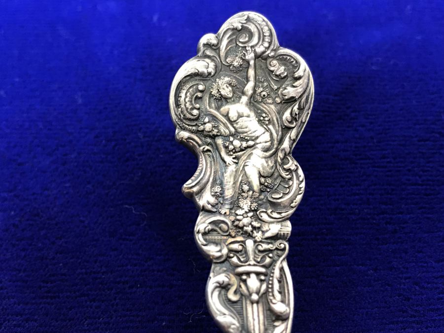 (2) Antique GORHAM Sterling Silver Serving Pieces With Ornate Design 161.6g [Photo 3]