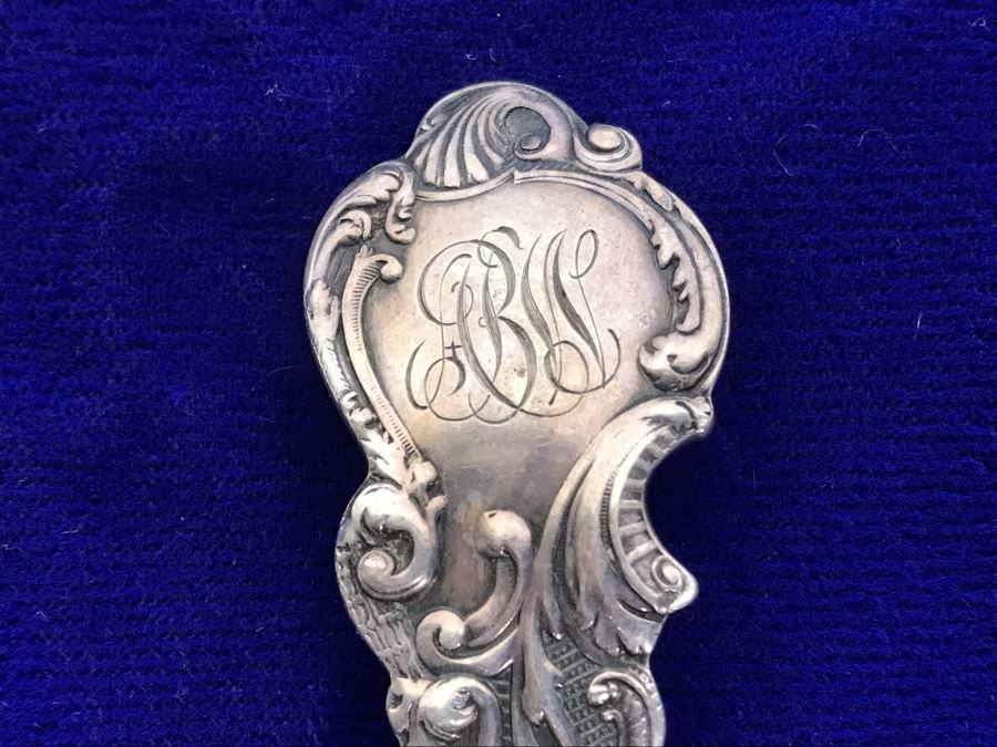 (2) Antique GORHAM Sterling Silver Serving Pieces With Ornate Design 161.6g [Photo 14]