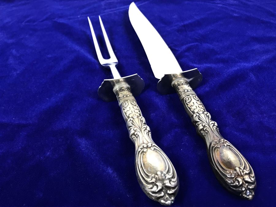 Sterling Handle Meat Carving Set [Photo 4]