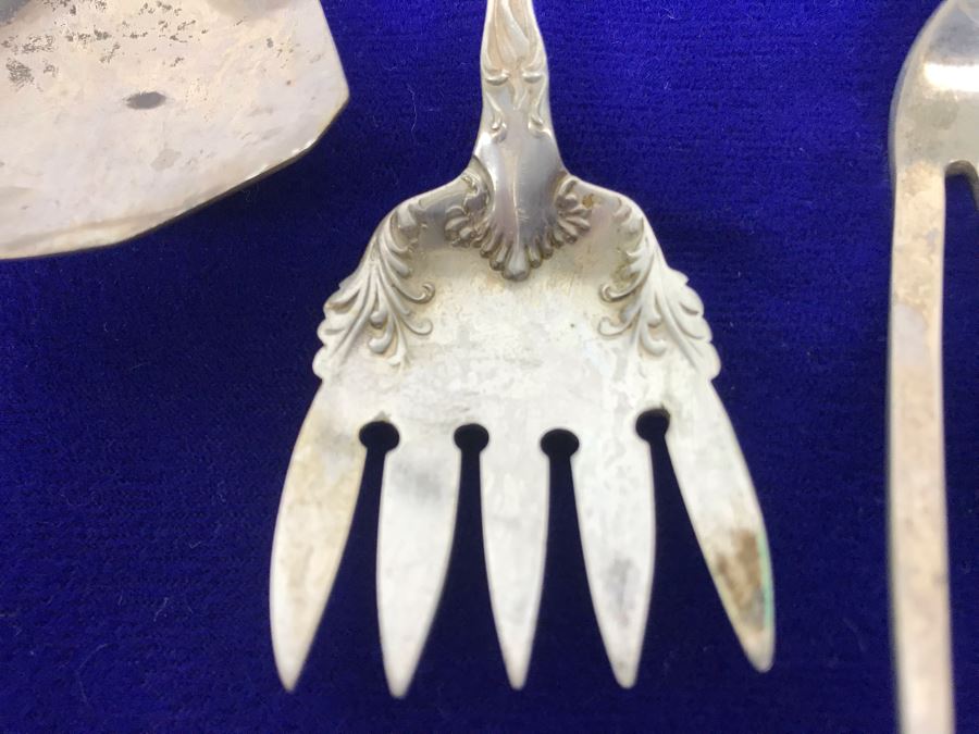 Set Of (4) Vintage Sterling Silver Serving Pieces 144.4g [Photo 7]