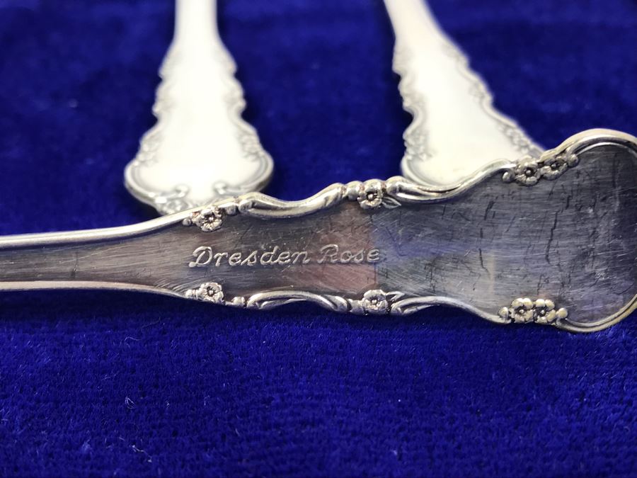 Reed & Barton Dresden Rose Pattern Silverplate Flatware Set Service For 7 With Extra Fork And Knife [Photo 8]