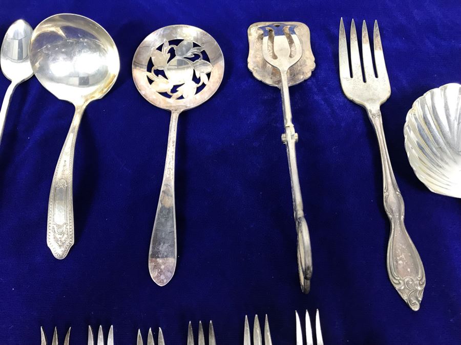 Various Silverplate Flatware And Serving Pieces [Photo 14]
