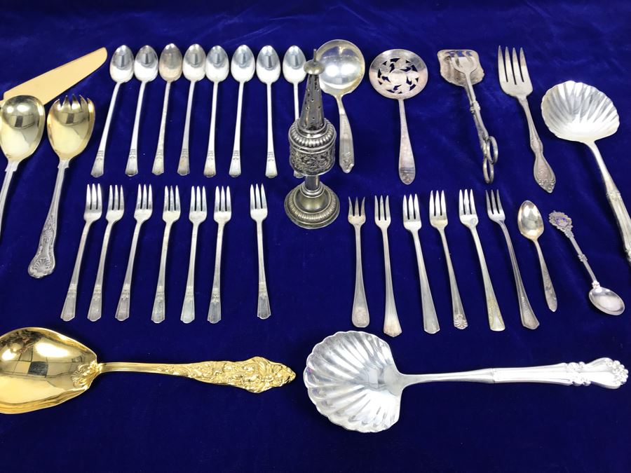Various Silverplate Flatware And Serving Pieces [Photo 1]