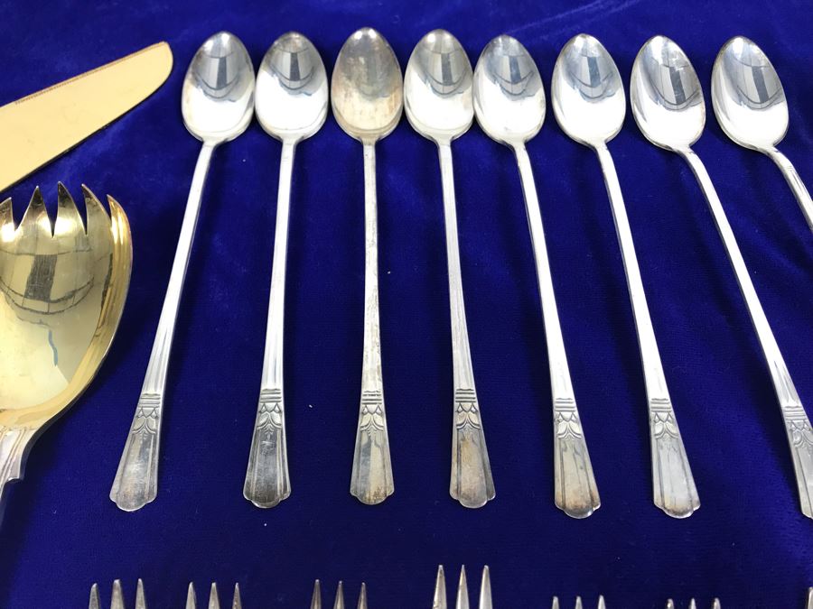 Various Silverplate Flatware And Serving Pieces