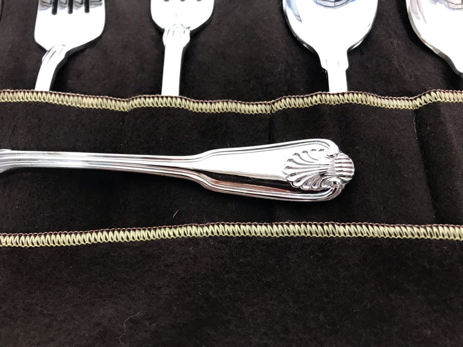 Rogers Bros Silverplate Flatware Set Apx Service For 10 With Silverware Cloth Holders (Some Spoons Still Sealed) [Photo 7]