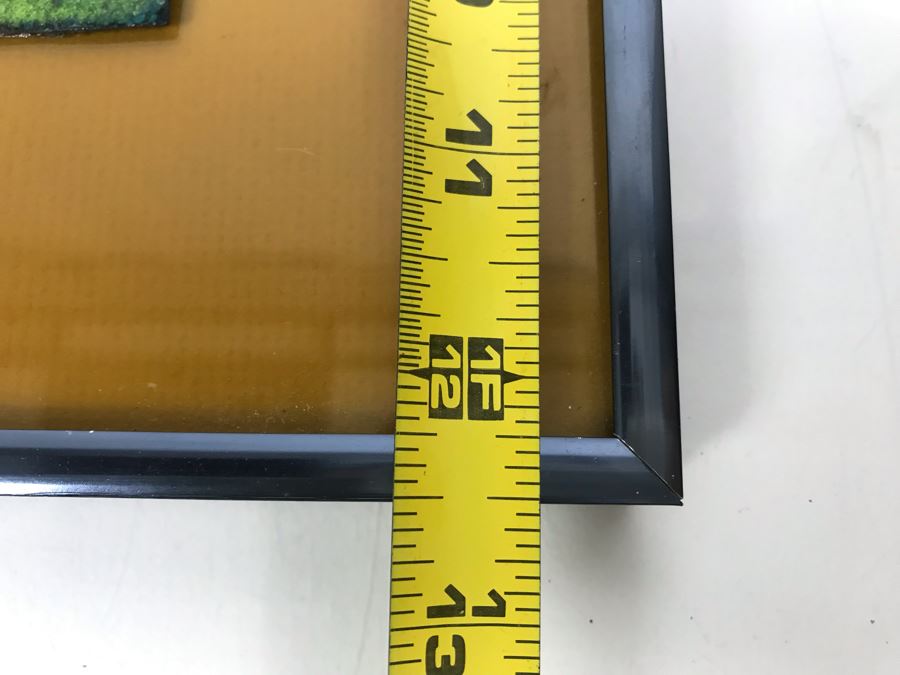 Signed Original Mary Steffgen Enamel On Copper Artwork Of Pigeons Titled 'Conference' 12.5' X 12.5' [Photo 9]