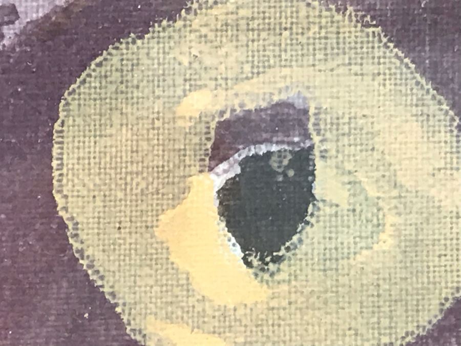 Original Mid-Century Signed Painting Of Pigeons By KUNTZ 11' X 8' [Photo 8]