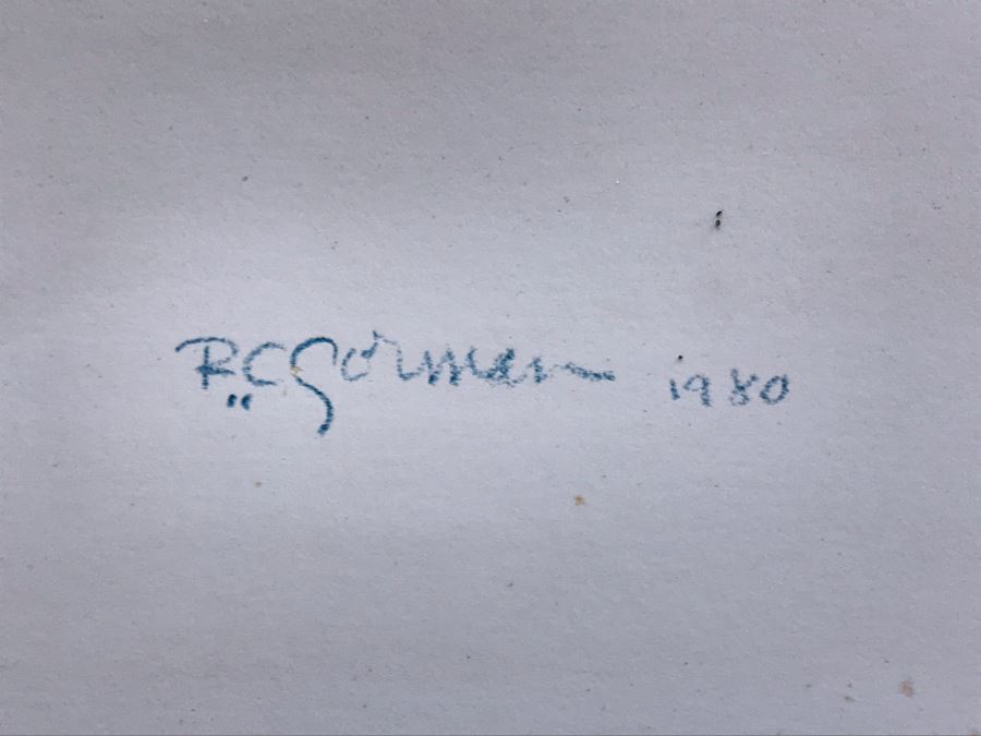Pencil Signed R. C. Gorman Poster From Galerie Navajo Turquoise Paris, France 1980 (Some Staining In Lower Right) 28' X 23' [Photo 4]