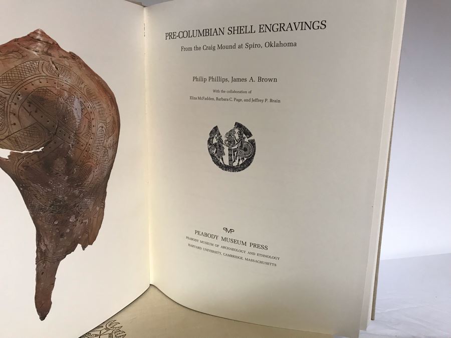 Set Of (6) Vintage 1975 Large Books 'Pre-Columbian Shell Engravings From Spiro' Peabody Museum Press Phillips Brown From Harvard [Photo 3]