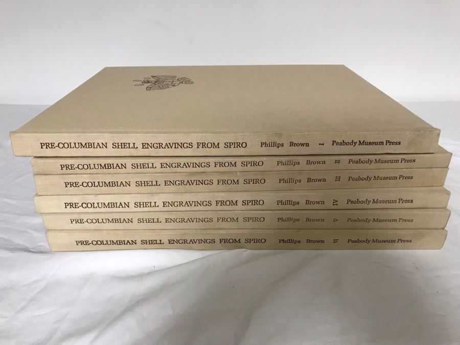 Set Of (6) Vintage 1975 Large Books 'Pre-Columbian Shell Engravings From Spiro' Peabody Museum Press Phillips Brown From Harvard [Photo 5]