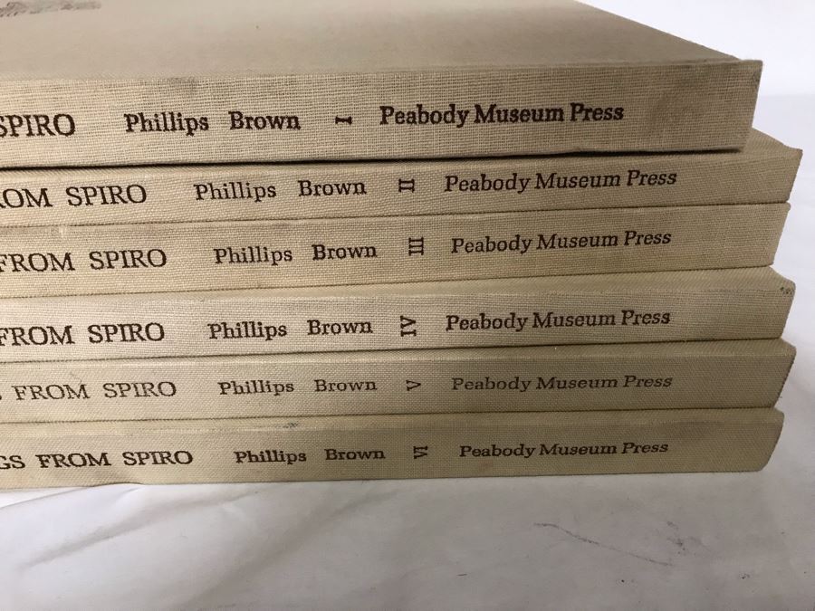 Set Of (6) Vintage 1975 Large Books 'Pre-Columbian Shell Engravings From Spiro' Peabody Museum Press Phillips Brown From Harvard [Photo 6]