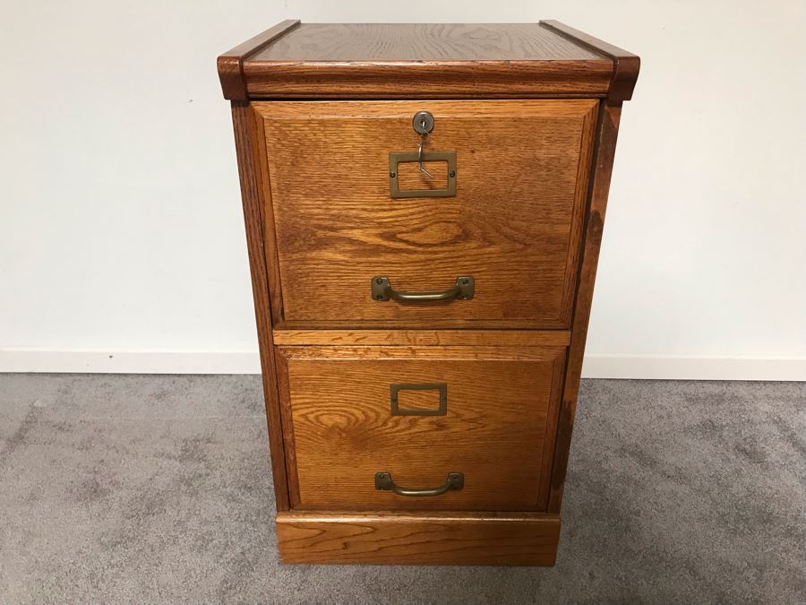 Solid Wood Filing Cabinet 2-Drawer [Photo 1]