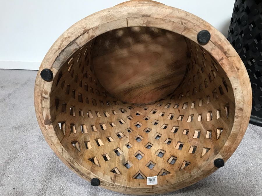 Pair Of Round Wooden Side Tables [Photo 6]