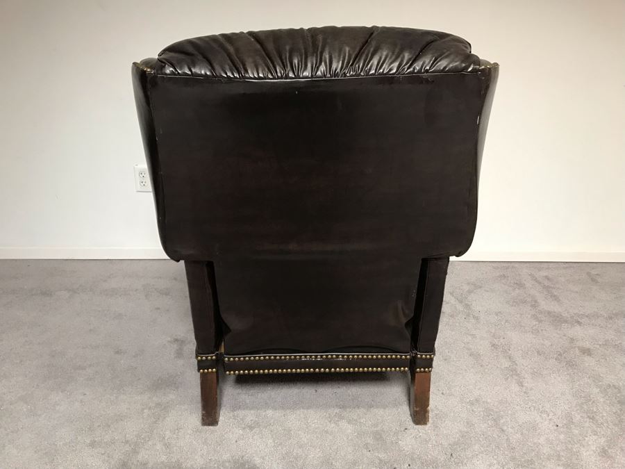 Vintage Reclining Armchair With Brass Nailheads [Photo 6]