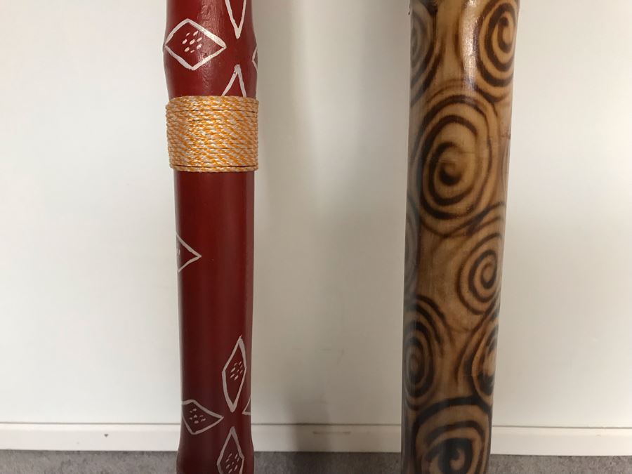 Pair Of Australian Didgeridoos