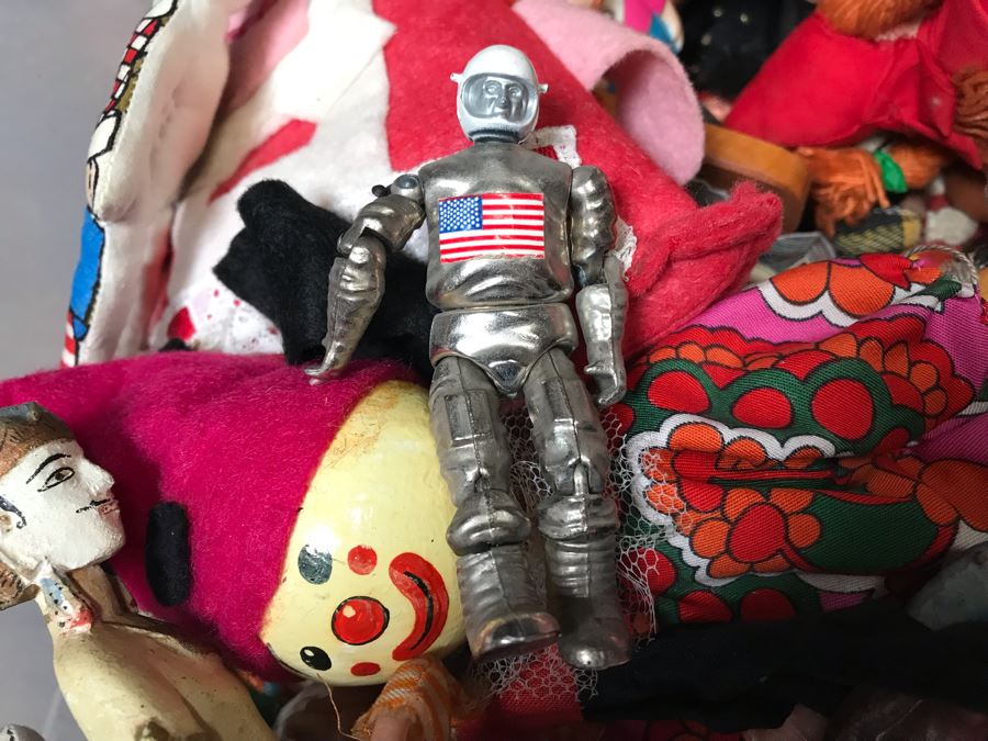 Vintage International Dolls Lot With Metal US Astronaut Action Figure - See Photos [Photo 2]