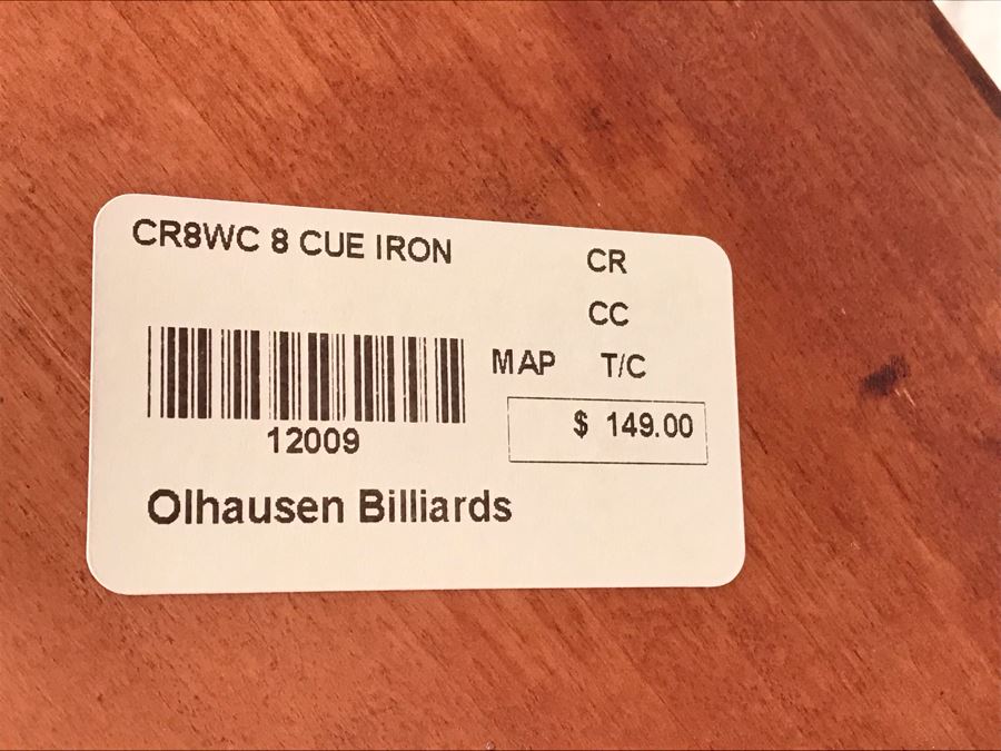 OLHAUSEN Billiards Solid Wood 7' Pool Table With Italian Slate From Historic Mission Hills Home With Olhausen Pool Cue Rack, (6) Pool Cues And (2) Sets Of Pool Balls - See Photos [Photo 5]